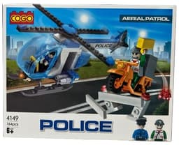 משחק הרכבה COGO מסוק משטרה 164 חלקים רק באטרקציה