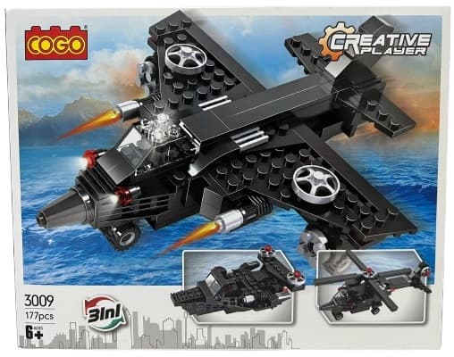 משחק הרכבה COGO מטוס קרב 3 ב 1 177 חלקים רק באטרקציה