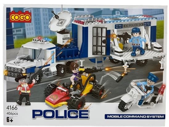 משחק הרכבה COGO משאית משטרה 406 חלקים רק באטרקציה