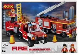 משחק הרכבה COGO משאיות כיבוי אש 324 חלקים רק באטרקציה