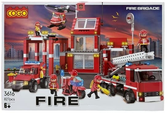 משחק הרכבה COGO תחנת כיבוי אש 827 חלקים רק באטרקציה