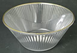 קערה להגשה אקריליק מעוצבת עם פס זהב 18X8 ס"מ קונים רק באטרקציה מהיבואן לצרכן