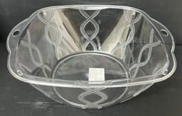 קערה להגשה אקריליק מרובעת עם ידיות 28X25 ס"מ קונים רק באטרקציה מהיבואן לצרכן