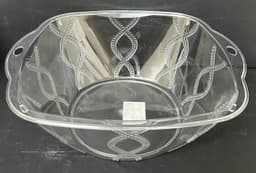 קערה להגשה אקריליק מרובעת עם ידיות 33X29.5 ס"מ