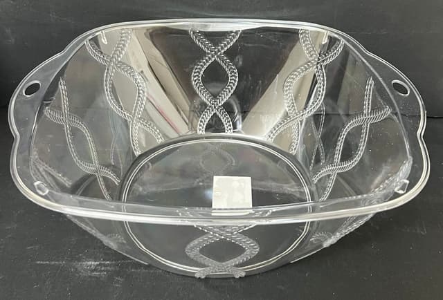 קערה להגשה אקריליק מרובעת עם ידיות 33X29.5 ס"מ