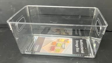 ארגונית אקריליק שקופה לאחסון עם ידיות 23.5X13 ס"מ קונים רק באטרקציה מהיבואן לצרכן