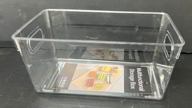 ארגונית אקריליק שקופה לאחסון עם ידיות 23.5X13 ס"מ קונים רק באטרקציה מהיבואן לצרכן