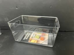 ארגונית אקריליק שקופה לאחסון עם ידיות 26.5X17 ס"מ קונים רק באטרקציה מהיבואן לצרכן