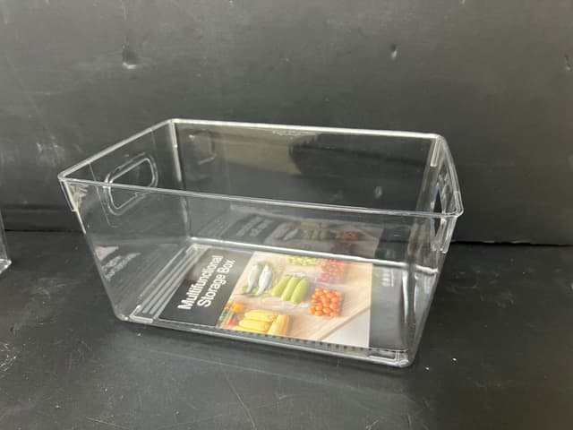 ארגונית אקריליק שקופה לאחסון עם ידיות 26.5X17 ס"מ קונים רק באטרקציה מהיבואן לצרכן