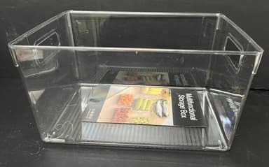 ארגונית אקריליק שקופה לאחסון עם ידיות 29X21 ס"מ רק באטרקציה