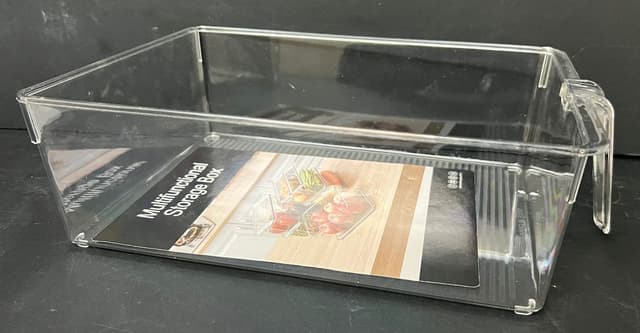 ארגונית אקריליק שקופה לאחסון עם ידית 31.5X20.5 ס"מ קונים רק באטרקציה מהיבואן לצרכן