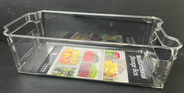 ארגונית אקריליק שקופה לאחסון עם ידיות 31.5X16 ס"מ קונים רק באטרקציה מהיבואן לצרכן