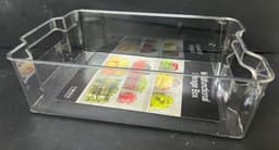 ארגונית אקריליק שקופה לאחסון עם ידיות 31.5X21.5 ס"מ קונים רק באטרקציה מהיבואן לצרכן