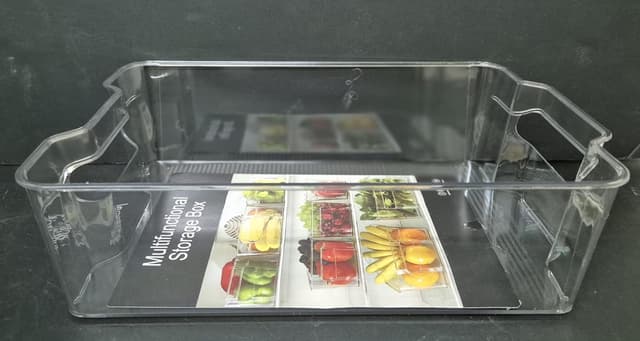 ארגונית אקריליק שקופה לאחסון עם ידיות 36.5X21.5 ס"מ קונים רק באטרקציה מהיבואן לצרכן