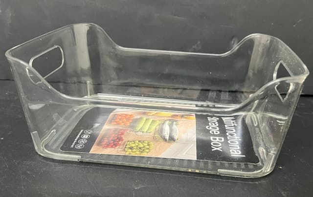 ארגונית אקריליק שקופה לאחסון עם ידיות 20.5X14 ס"מ קונים רק באטרקציה מהיבואן לצרכן