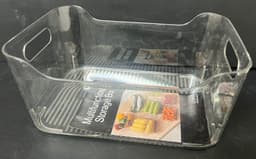 ארגונית אקריליק שקופה לאחסון עם ידיות 25X17.5 ס"מ קונים רק באטרקציה מהיבואן לצרכן