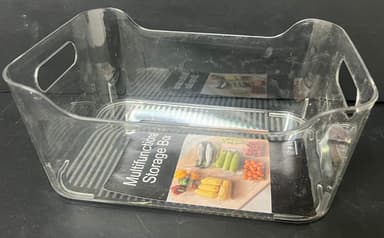 ארגונית אקריליק שקופה לאחסון עם ידיות 25X17.5 ס"מ קונים רק באטרקציה מהיבואן לצרכן