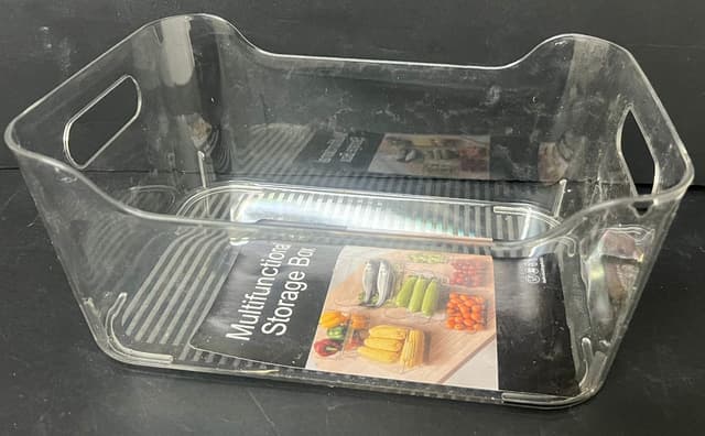 ארגונית אקריליק שקופה לאחסון עם ידיות 25X17.5 ס"מ קונים רק באטרקציה מהיבואן לצרכן