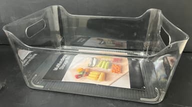 ארגונית אקריליק שקופה לאחסון עם ידיות 34X25 ס"מ קונים רק באטרקציה מהיבואן לצרכן