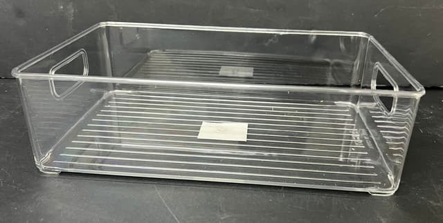 ארגונית אקריליק שקופה לאחסון עם ידיות 25.5X15 ס"מ קונים רק באטרקציה מהיבואן לצרכן