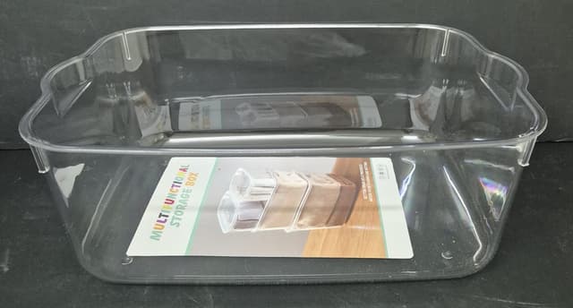 קופסה עם ידיות אקריליק שקופה לאחסון 40X27 ס"מ רק באטרקציה