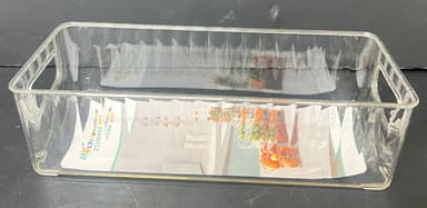 ארגונית אקריליק שקופה לאחסון עם ידיות 24.5X10 ס"מ קונים רק באטרקציה מהיבואן לצרכן