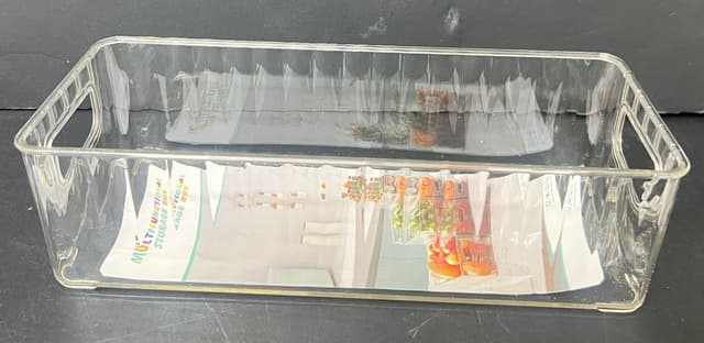 ארגונית אקריליק שקופה לאחסון עם ידיות 24.5X10 ס"מ קונים רק באטרקציה מהיבואן לצרכן