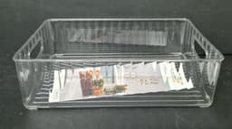 ארגונית אקריליק שקופה לאחסון עם ידיות 25.5X15 ס"מ קונים רק באטרקציה מהיבואן לצרכן