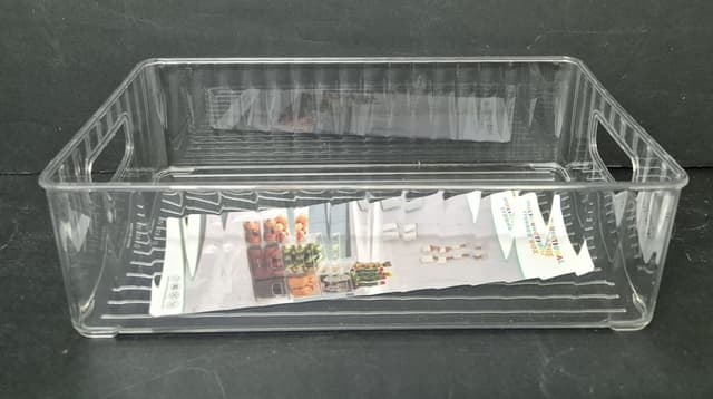 ארגונית אקריליק שקופה לאחסון עם ידיות 25.5X15 ס"מ קונים רק באטרקציה מהיבואן לצרכן