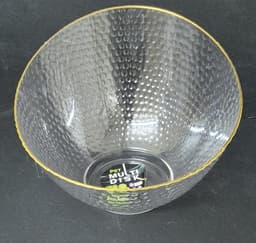 קערה להגשה אקריליק אובלית עמוקה עם פס זהב 19.5X14.5 ס"מ קונים רק באטרקציה מהיבואן לצרכן