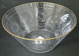 קערה להגשה אקריליק מעוצבת עם פס זהב 24.5X12 ס"מ קונים רק באטרקציה מהיבואן לצרכן