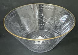 קערה להגשה אקריליק מעוצבת עם פס זהב 27X13 ס"מ קונים רק באטרקציה מהיבואן לצרכן