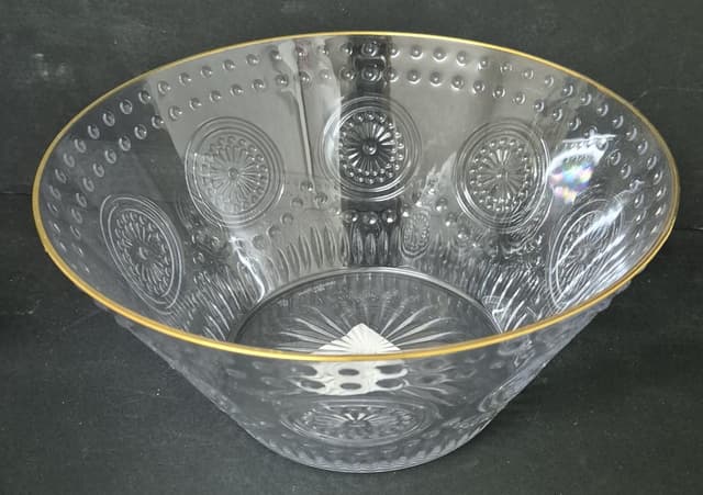 קערה להגשה אקריליק מעוצבת עם פס זהב 27X13 ס"מ קונים רק באטרקציה מהיבואן לצרכן