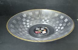 קערת הגשה אקריליק מעוצבת עם פס זהב קוטר 23 ס"מ קונים רק באטרקציה מהיבואן לצרכן