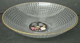 קערה להגשה אקריליק מעוצבת עם פס זהב קוטר 23 ס"מ קונים רק באטרקציה מהיבואן לצרכן