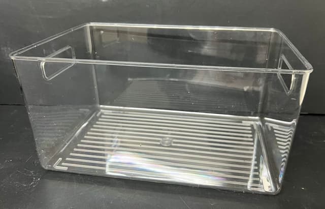 ארגונית אקריליק שקופה לאחסון עם ידיות 29X19 ס"מ קונים רק באטרקציה מהיבואן לצרכן