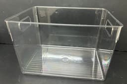 ארגונית אקריליק שקופה לאחסון עם ידיות 33X25.5 ס"מ קונים רק באטרקציה מהיבואן לצרכן