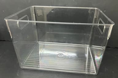 ארגונית אקריליק שקופה לאחסון עם ידיות 33X25.5 ס"מ קונים רק באטרקציה מהיבואן לצרכן