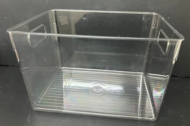 ארגונית אקריליק שקופה לאחסון עם ידיות 33X25.5 ס"מ קונים רק באטרקציה מהיבואן לצרכן