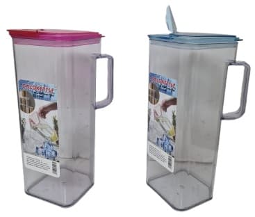 קנקן שתייה אקרילי 2 ליטר כחול / ורוד רק באטרקציה