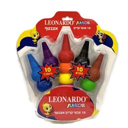 סט 10 צבעי אצבעות לאונרדו - אצבטף