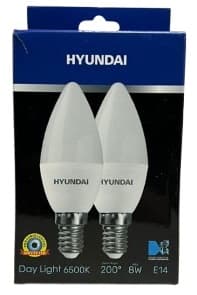 זוג נורות לד בצורת נר 8w הברגה דקה - אור לבן קונים רק באטרקציה מהיבואן לצרכן