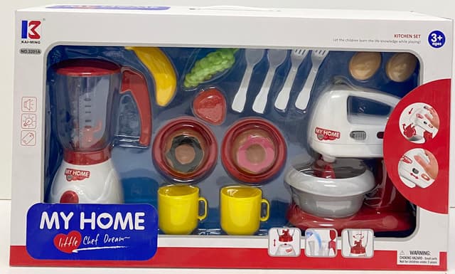 סט בלנדר, מיקסר מאכלים וכלים למטבח, מגוון מוצרי בית לילדים