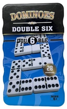 משחק דומינו שחור לבן בקופסה מתכת רק באטרקציה