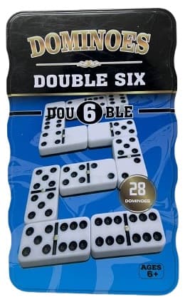 משחק דומינו שחור לבן בקופסה מתכת רק באטרקציה