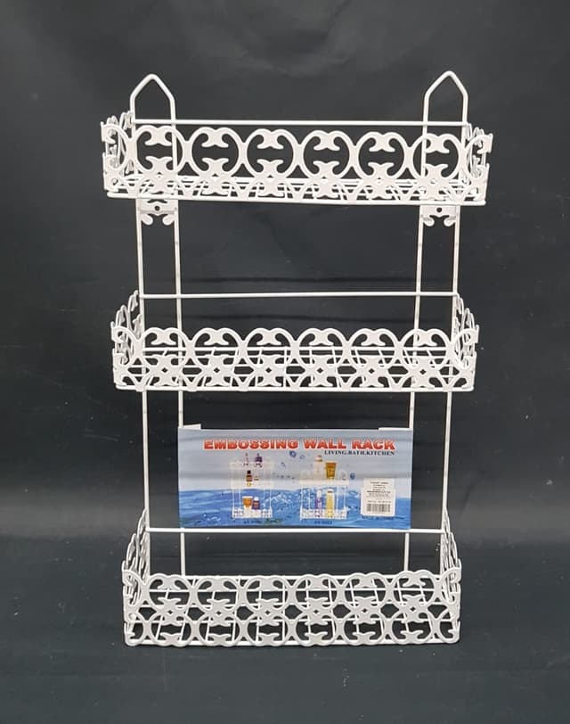 מתקן לכלי רחצה 3 קומות לבן 49.5X30 סמבאתר אטרקציה