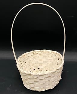 סלסלת קש לבנה עם ידית 25סמ באטרקציה אונליין מהיבואן לצרכן