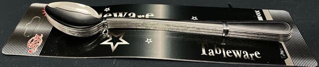 סט 6 כפיות נירוסטה ידית ארוכה - דגם נקודות קונים רק באטרקציה מהיבואן לצרכן