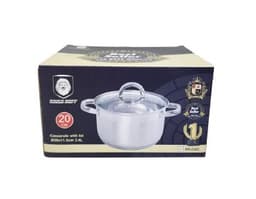 סיר נירוסטה עם מכסה זכוכית 20 ס"מ אתר אטרקציה