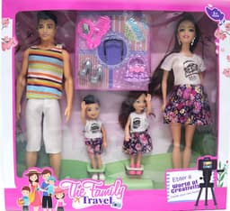 בובות משפחה אופנתיות עם אביזרים -פרחים קונים רק באטרקציה מהיבואן לצרכן